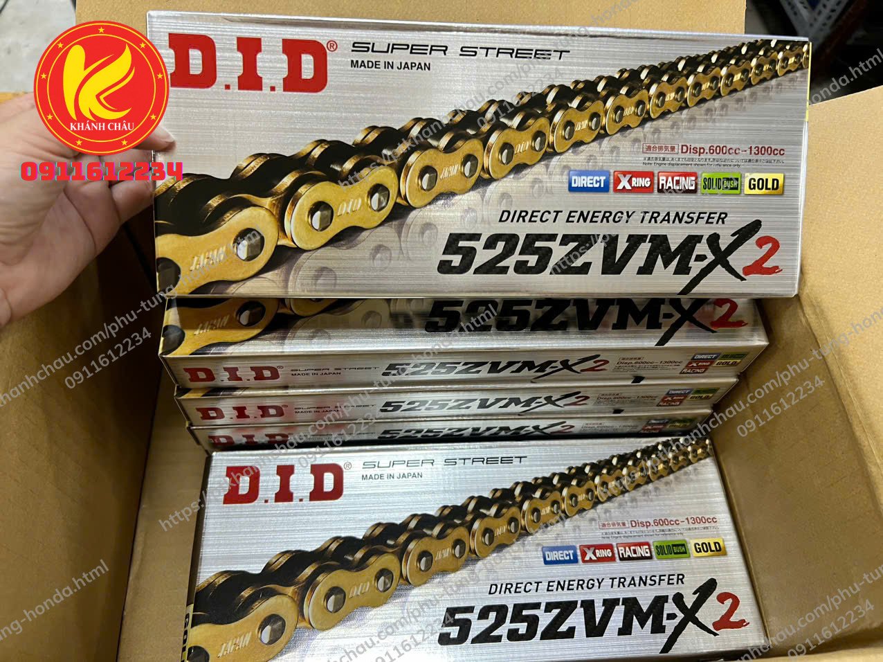 SÊN DID 428VX PHỐT X-RING VÀNG ĐEN NHẬP KHẨU NHẬT BẢN 132FJ