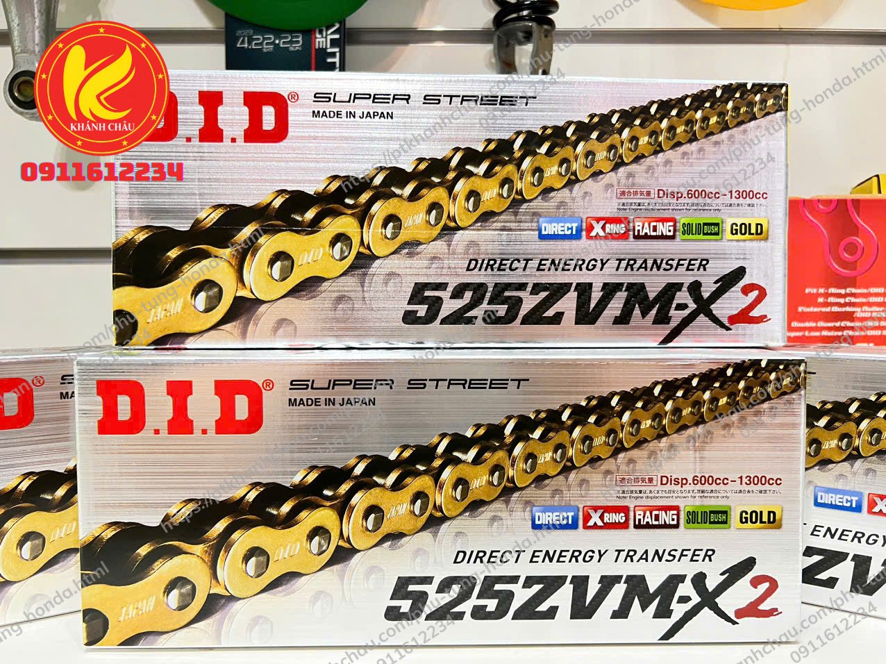 SÊN DID 428VX PHỐT X-RING VÀNG ĐEN NHẬP KHẨU NHẬT BẢN 132FJ